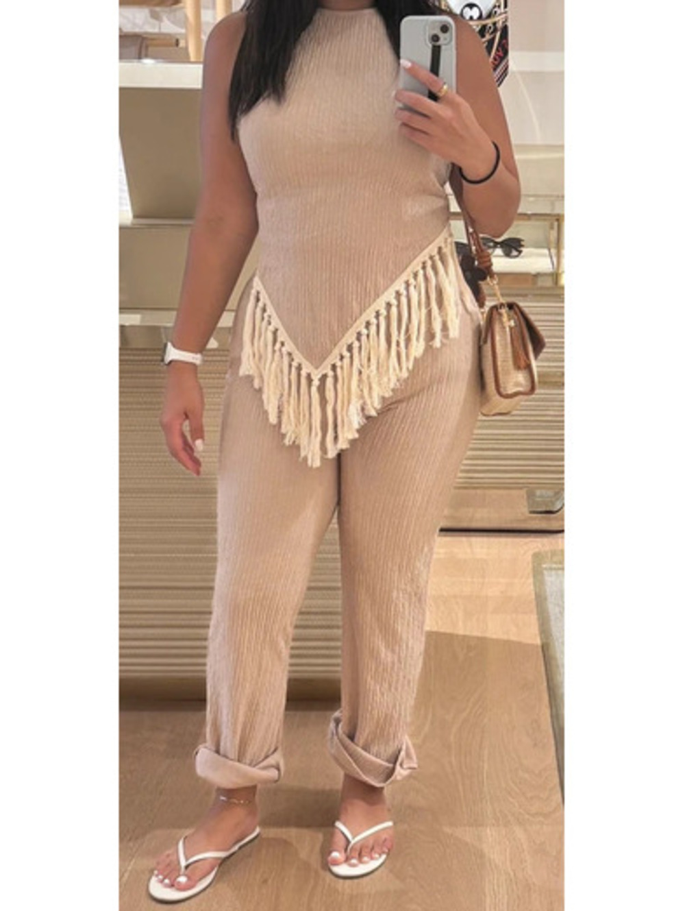 Two piece beige set